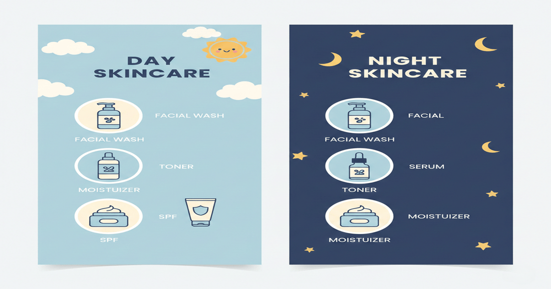 The difference between a morning and a night skin care routine